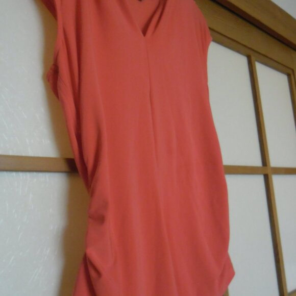Two tops with ruched sides. Label says small but fits more like a medium. - Picture 5 of 6